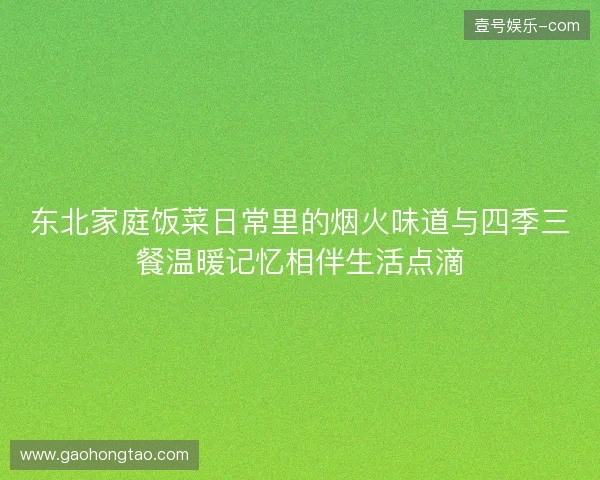 东北家庭饭菜日常里的烟火味道与四季三餐温暖记忆相伴生活点滴